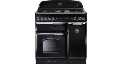 Rangemaster Classic 90 Dual Fuel with FSD Range Cooker in Black/Chrome 72740 Rangemaster Classic 90 Dual Fuel with FSD Range Cooker in Black/Chrome 72740